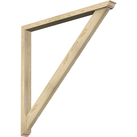 Traditional Traditional Rough Sawn Bracket W/ Offset Brace, Douglas Fir, 4W X 46D X 46H